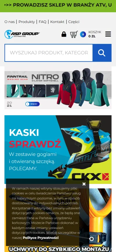 Mobile version of the ASPshop.pl website